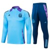 Argentinië Trainings Sweatshirt Quarter-zip 2024-25 Blauwe - Kids